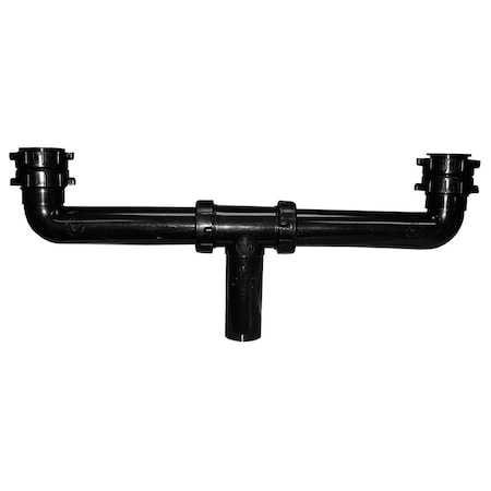 Jones Stephens 1-1/2in. Black Plastic Direct Connection Center Outlet Waste P39005